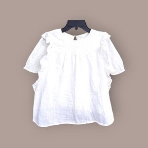 Crewcuts Fully-Lined Blouse w/ Pleated Front & Ruffles, 12-14